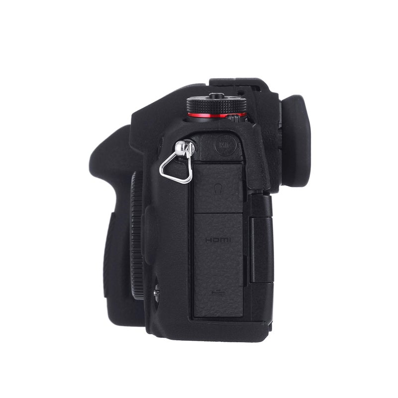 STSEETOP Camera Case for Panasonic LUMIX G9 - Protective Silicone DSLR Skin Cover, Detachable Cage, Shockproof, Dustproof (Black) - Image 4